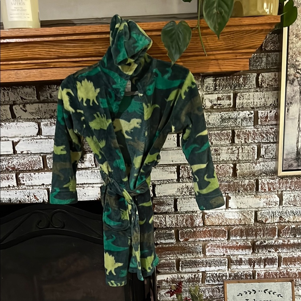 Dinosaur Print Kids Robe